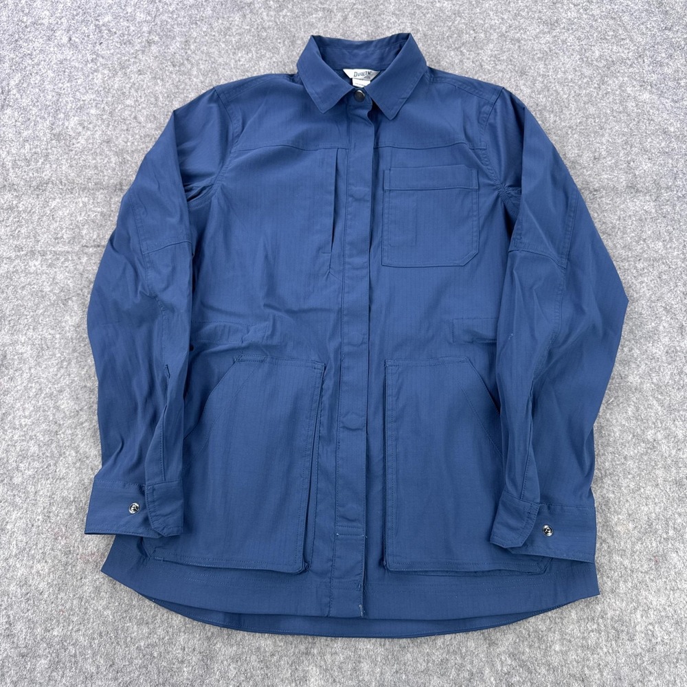 Duluth Trading Jacket Mens XS Blue No Fly Zone Insect Repellent Ripstop Utility - Picture 1 of 15